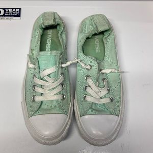 Converse All Star Mint Green Slip On Sneakers Women’s Size 7